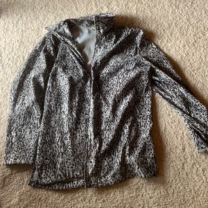 Animal Print Zip Up